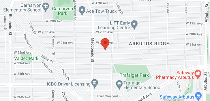 map of 2735 W 22ND AVENUE
